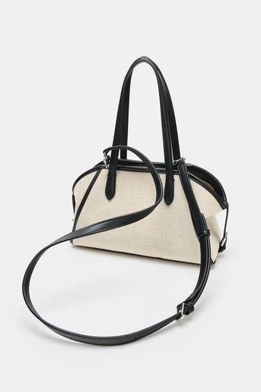 BOWLING SHOULDER BAG - Light beige by Zara - Image 1