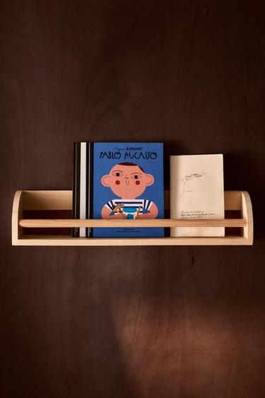 KIDS' WOODEN SHELF WITH FRONT BAR - Light beige by Zara