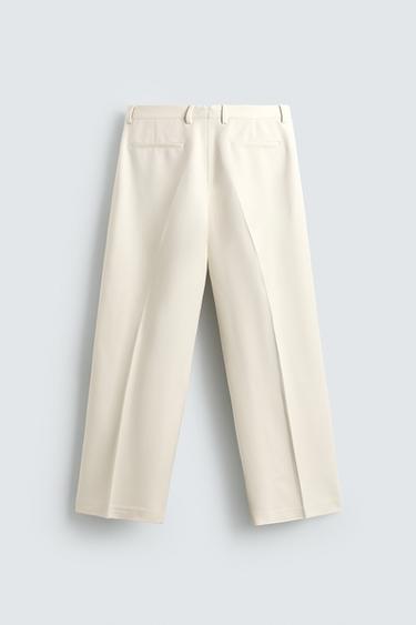 PANTALON À PLIS EN VISCOSE ÉDITION LIMITÉE - Blanc cassé de Zara - Image 6