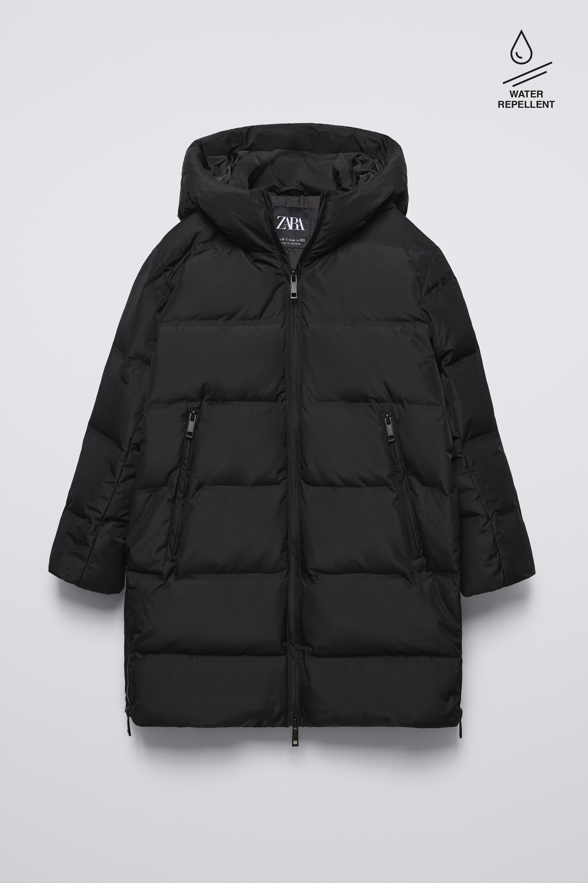 LONG DOWN PUFFER JACKET Black ZARA United States