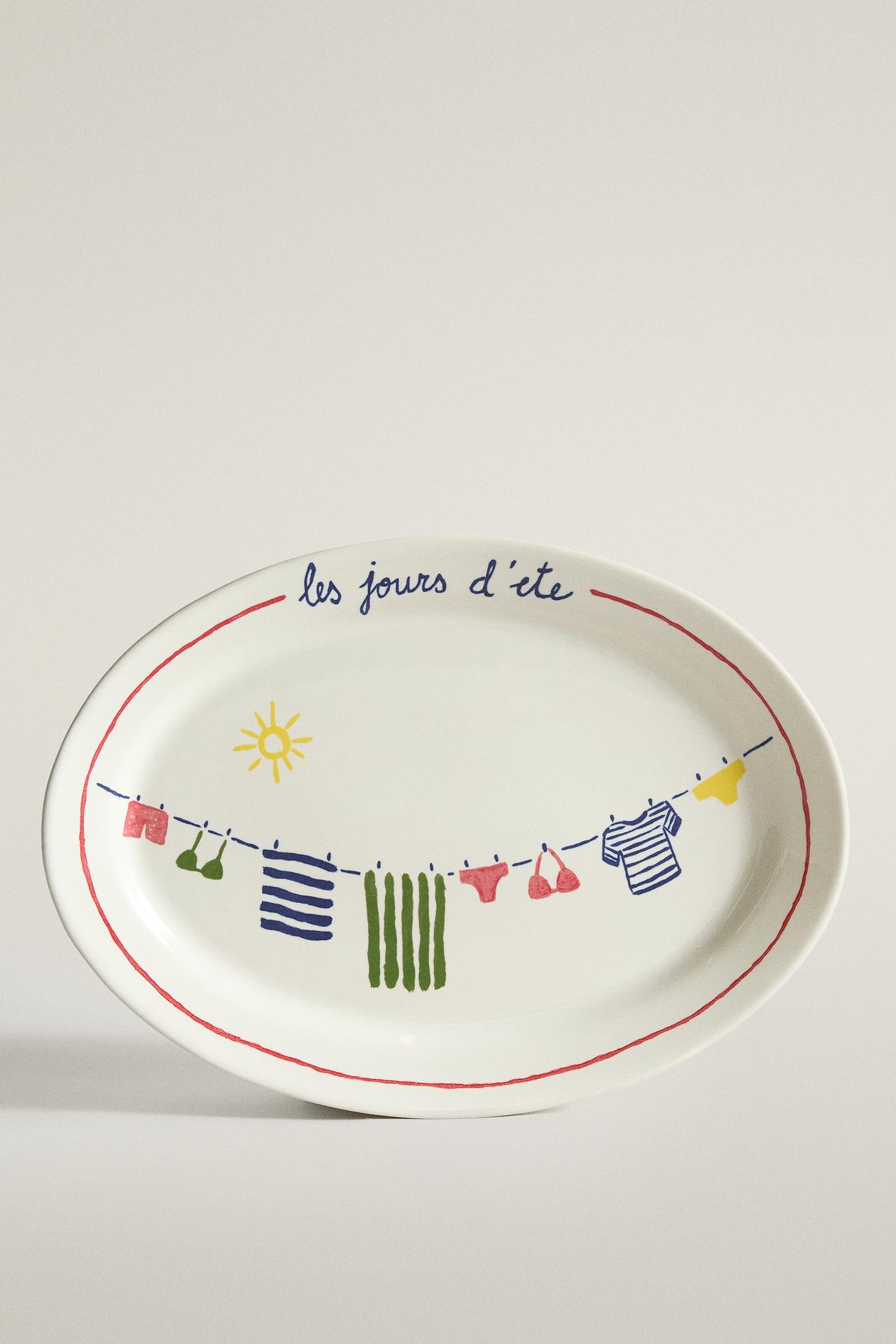 SUMMER STONEWARE SERVING DISH | DIEGO NINE — Red
