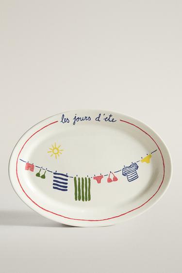 SUMMER STONEWARE SERVING DISH | DIEGO NINE — Red 1