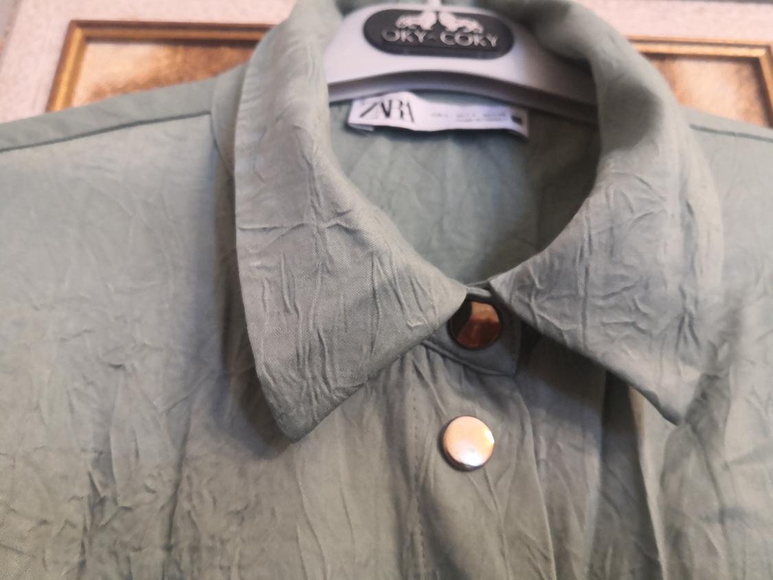 SATIN OVERSHIRT WITH WRINKLED EFFECT - Image 4