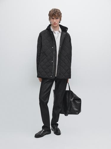 Zara Water-repellent puffer jacket - Black