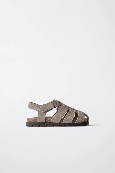 LEATHER CAGE SANDALS -  by Zara - Image 0