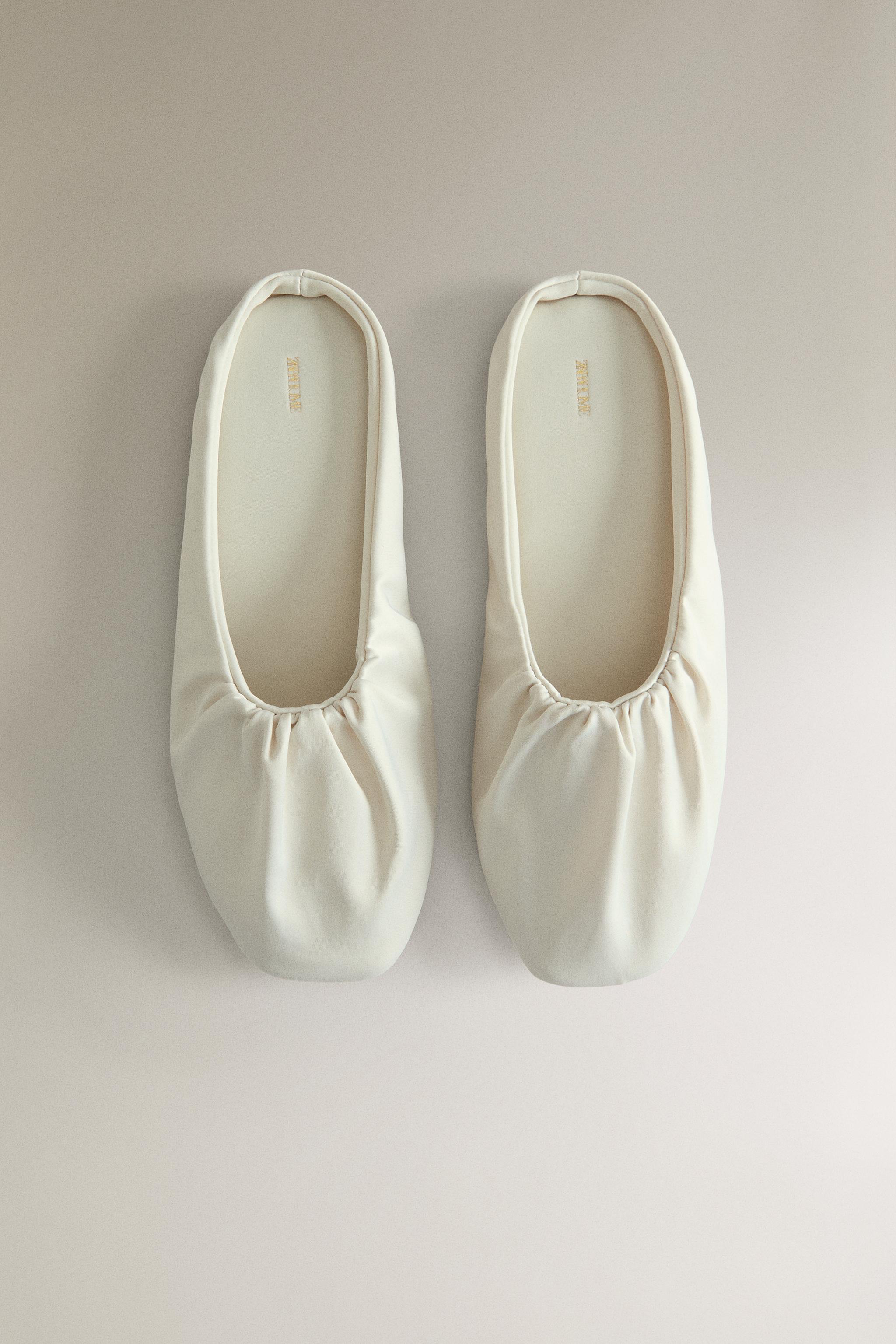 PLEATED SATEEN MULE SLIPPERS