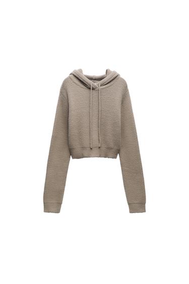 SOFT-TOUCH KNIT CROPPED SWEATER
