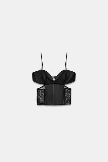 МЕРЕЖИВНИЙ ТОП-КОРСЕТ - Чорний Zara
