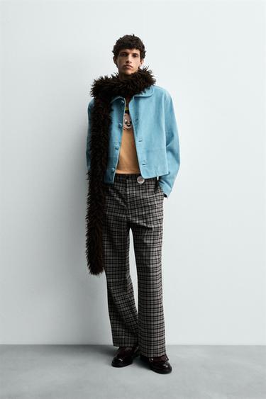 ÁO KHOÁC DA LỘN HARRY LAMBERT FOR ZARA X DISNEY - Xanh dương từ Zara - Hình ảnh 0