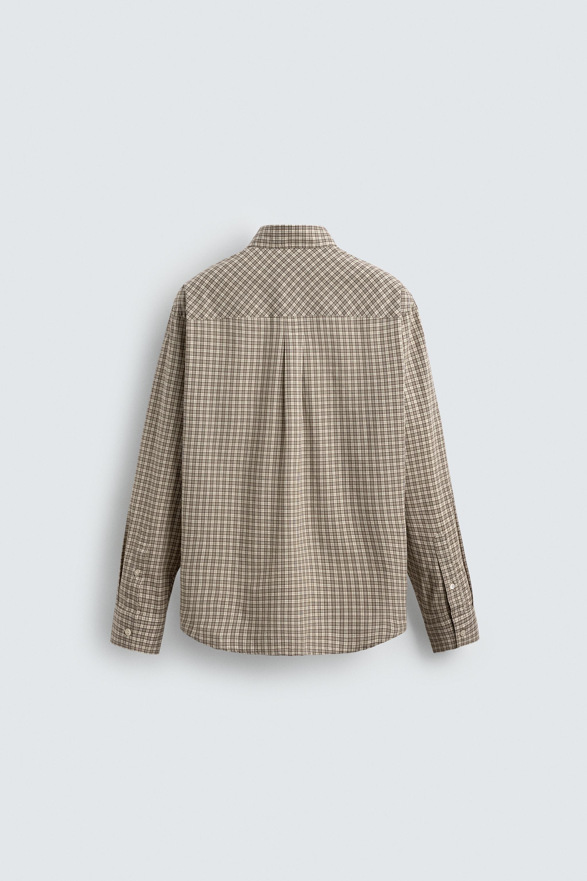 レギュラーフィット チェック柄シャツ - ブルー | ZARA Japan / 日本