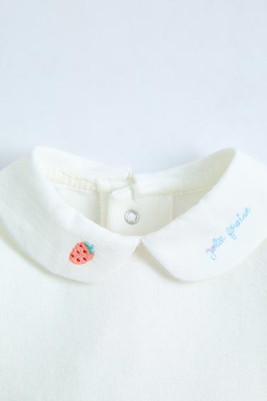 BODY COL BRODÉ - Blanc cassé de Zara - Image 2