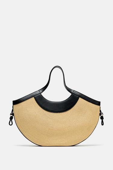 RAFFIA EFFECT TOTE BAG - Light beige by Zara
