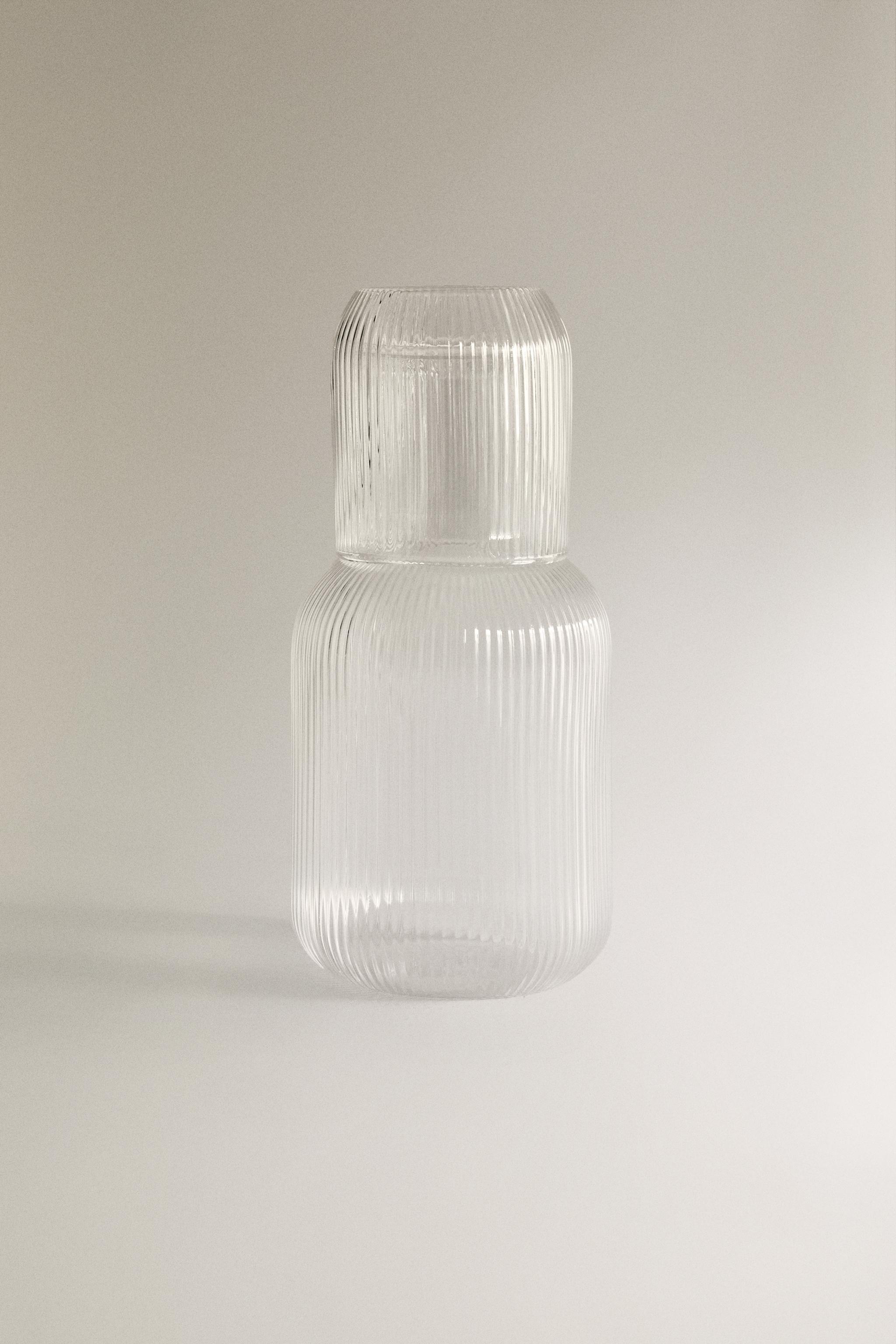 SERVICE DE NUIT BOROSILICATE RAYURES (LOT DE 2)