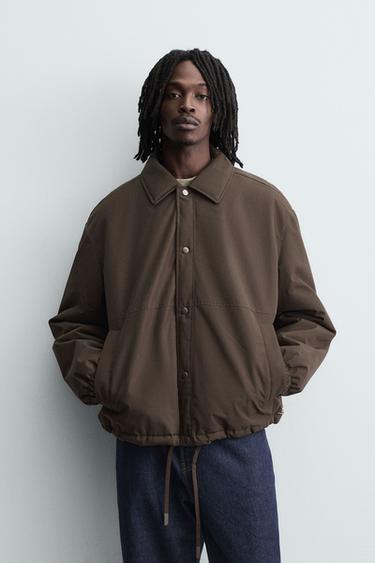 TECHNICAL QUILTED JACKET - Brown by Zara