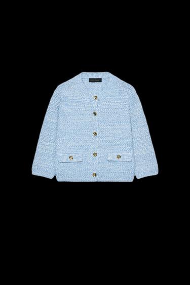 STRICKJACKE MIT 3/4-ÄRMELN - Himmelblau von Zara - Bild 0