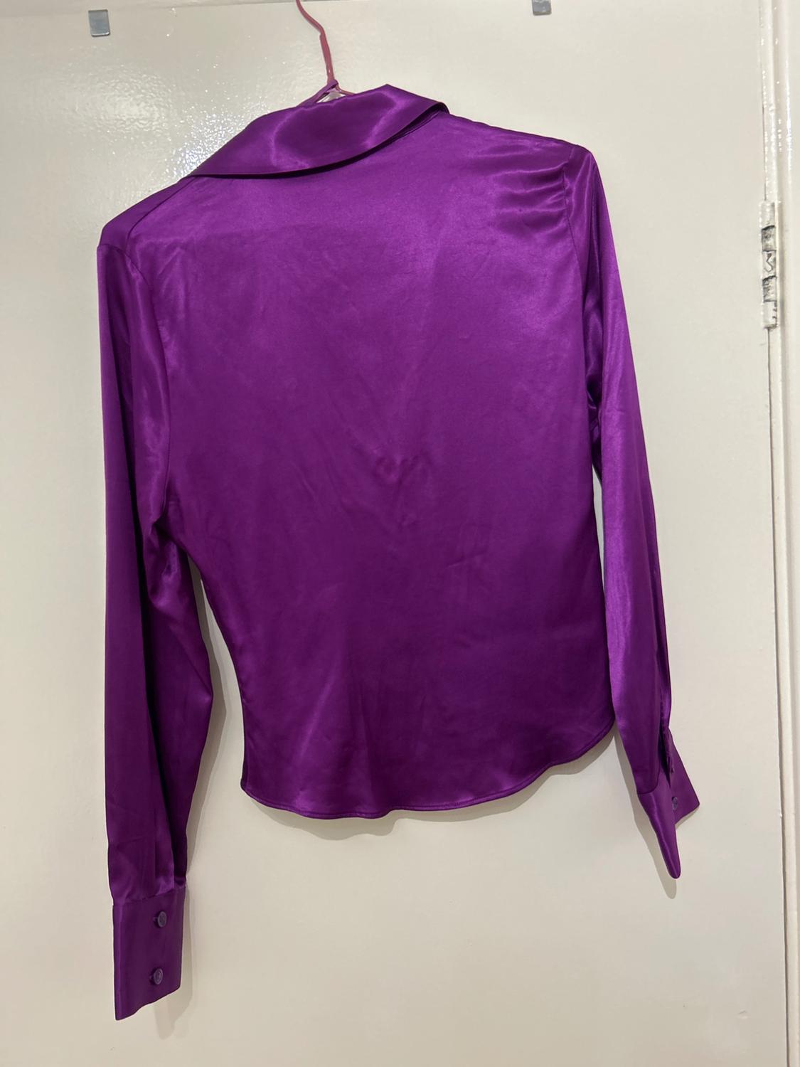 SATIN SHIRT WITH PLEATS - Image 2