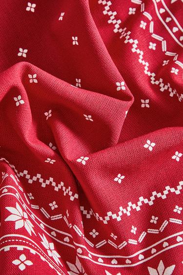 CHEMIN DE TABLE COTON HIVER NOËL - Rouge de Zara - Image 3