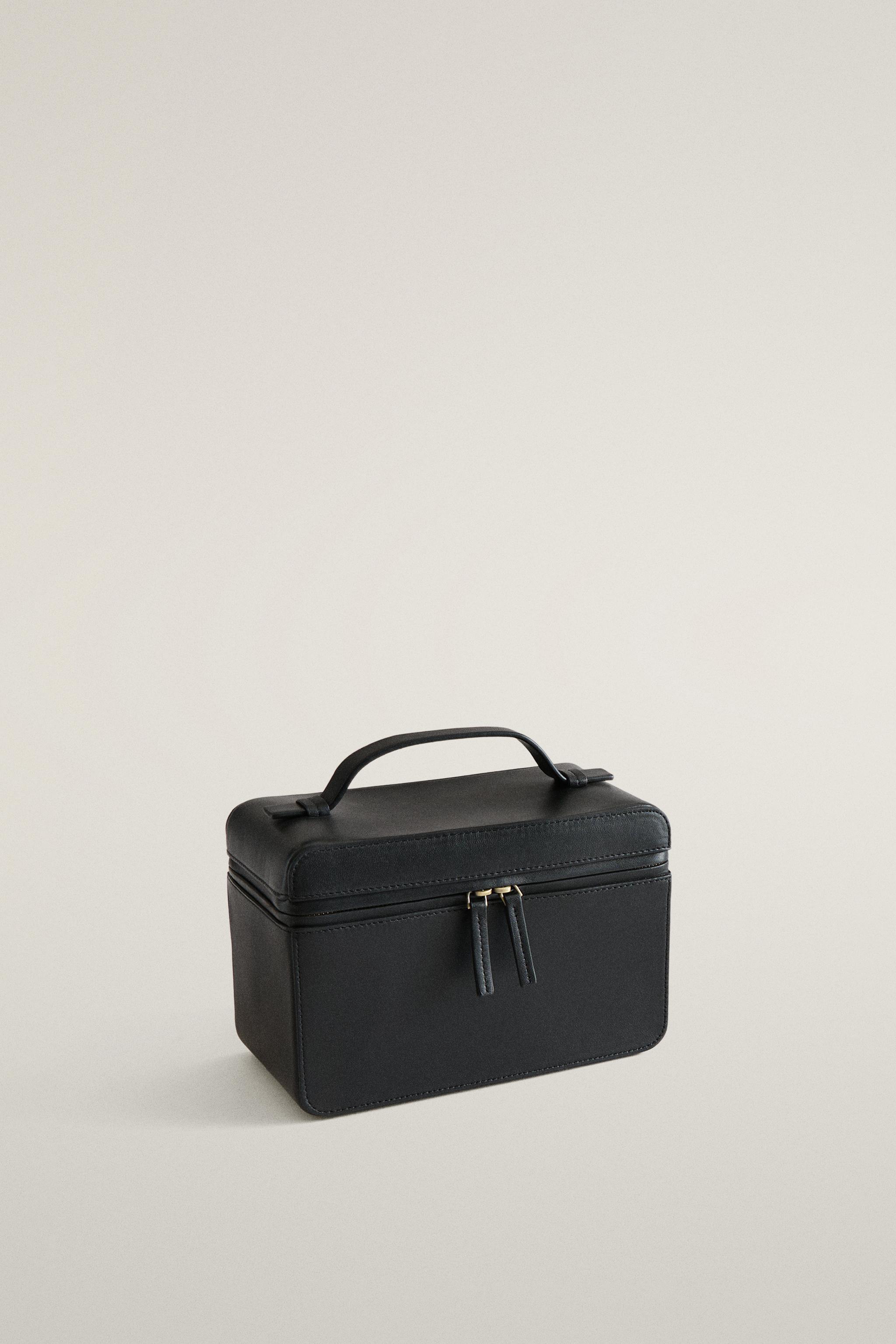 TROUSSE DE TOILETTE MALLETTE EN CUIR NAPA