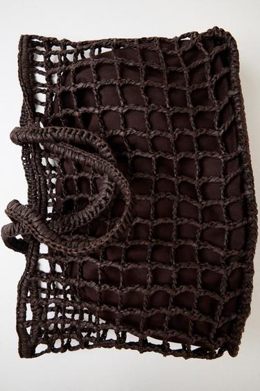 BRAIDED MINI  TOTE BAG - Brown by Zara