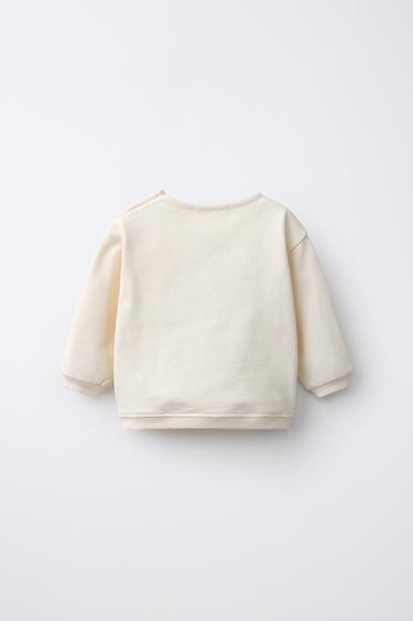 CHERRY APPLIQUÉ SWEATSHIRT — Ecru 2
