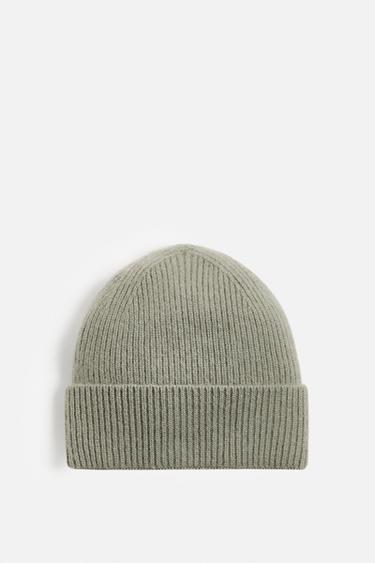 CASHMERE KNIT BEANIE - Khaki by Zara