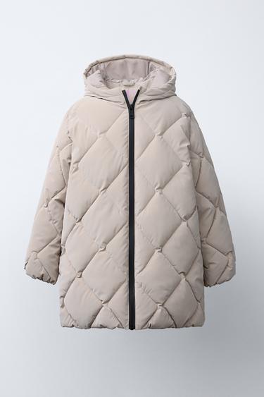 LIGHTWEIGHT RUBBERISED PADDED COAT - camel by Zara