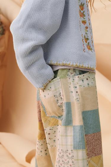 CROSS-STITCH EMBROIDERED FLOWER KNIT CARDIGAN LIMITED EDITION - Sky blue by Zara - Image 3