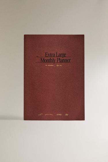 EXTRA LARGE MONTHLY PLANNER - Burgundy by Zara - Image 0