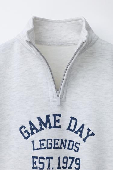 SWEAT DE JOGGING À INSCRIPTION - Gris chiné de Zara - Image 2