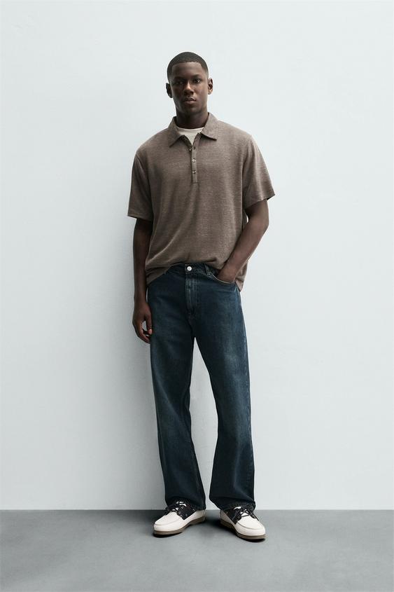 HEMP VISCOSE POLO SHIRT