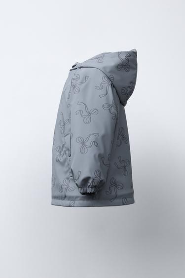WATER-RESISTANT PRINTED RUBBERISED RAINCOAT - Mid-blue by Zara - Image 2