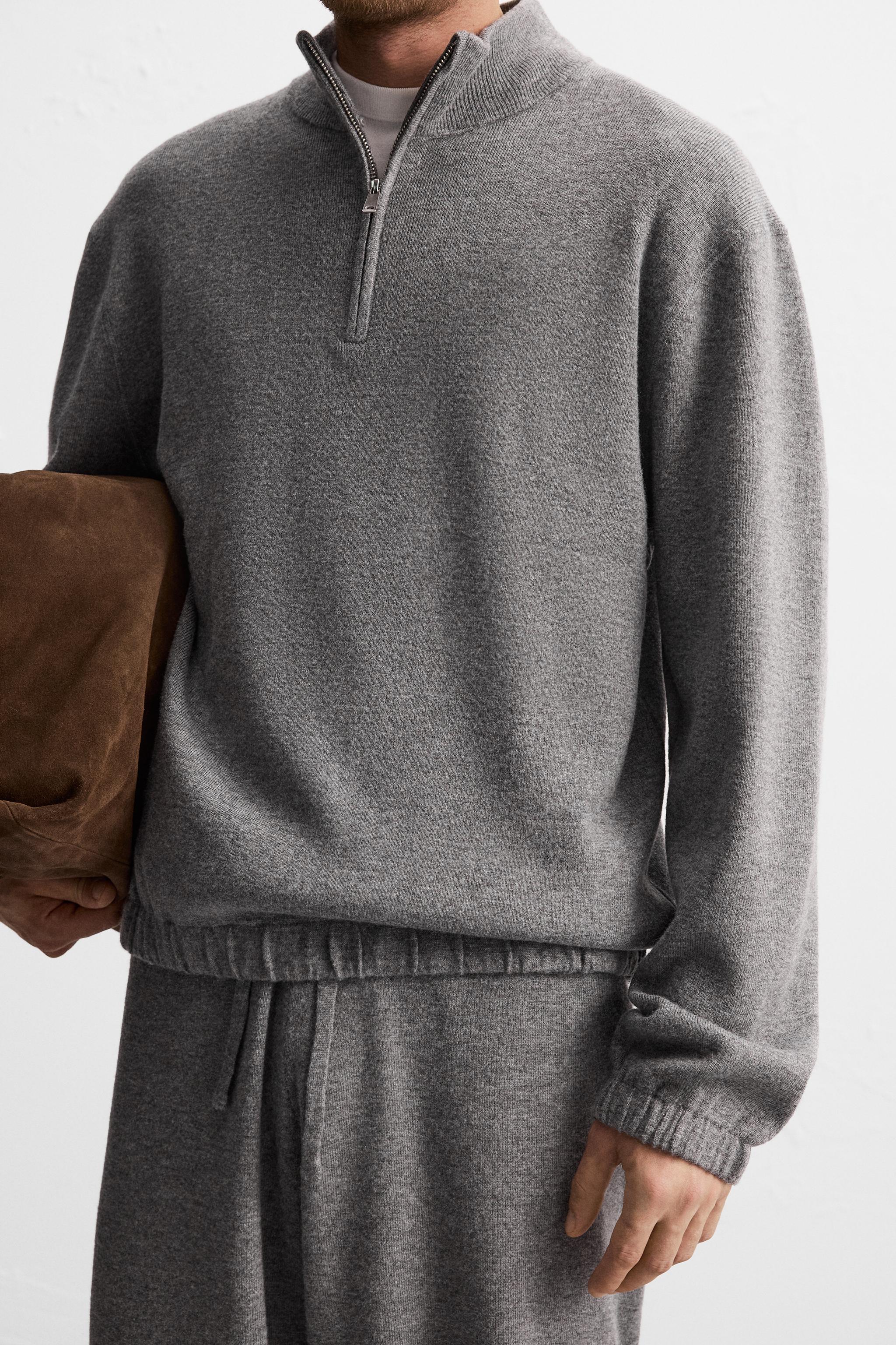 QUARTER ZIP SWEATER - Gray | ZARA United States