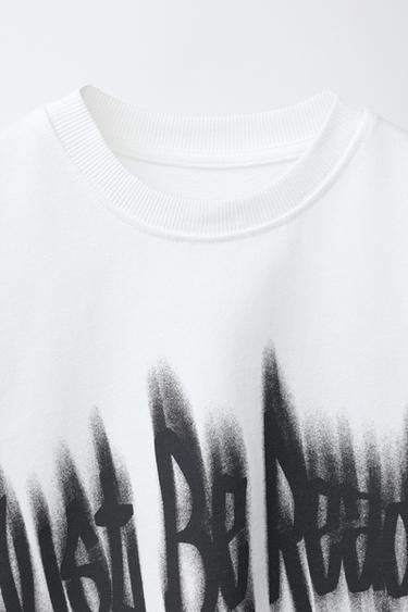 GRAFFITI PRINT SWEATSHIRT - White by Zara - Image 2