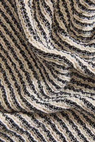 SERVIETTE DE BAIN TEXTURE WAFFLE COULEUR - Sable / Noir de Zara