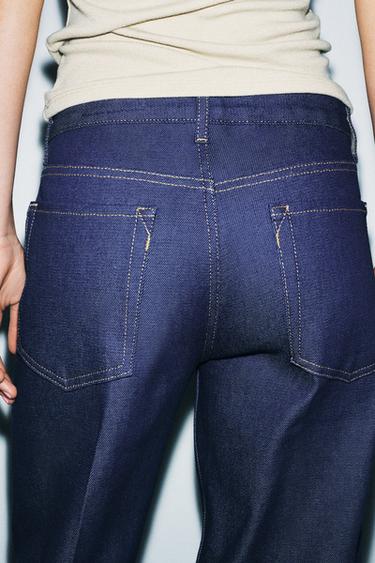 ZW COLLECTION SELVEDGE LOW-RISE JEANS - Blue by Zara - Image 3