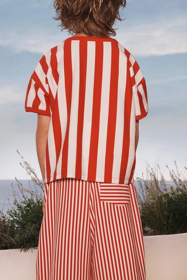 STRIPED T-SHIRT WITH POCKET - LIMITED EDITION - striped by Zara - Image 4