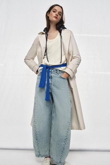 JEAN ZW COLLECTION ANKLE BALLOON TAILLE NORMALE - Bleu clair de Zara