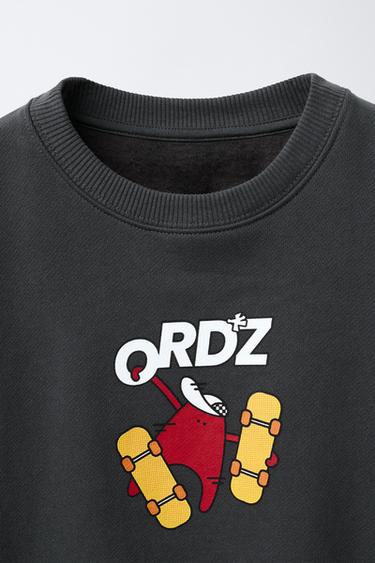 SWEAT IMPRIMÉ SKATE - Anthracite foncé de Zara - Image 2