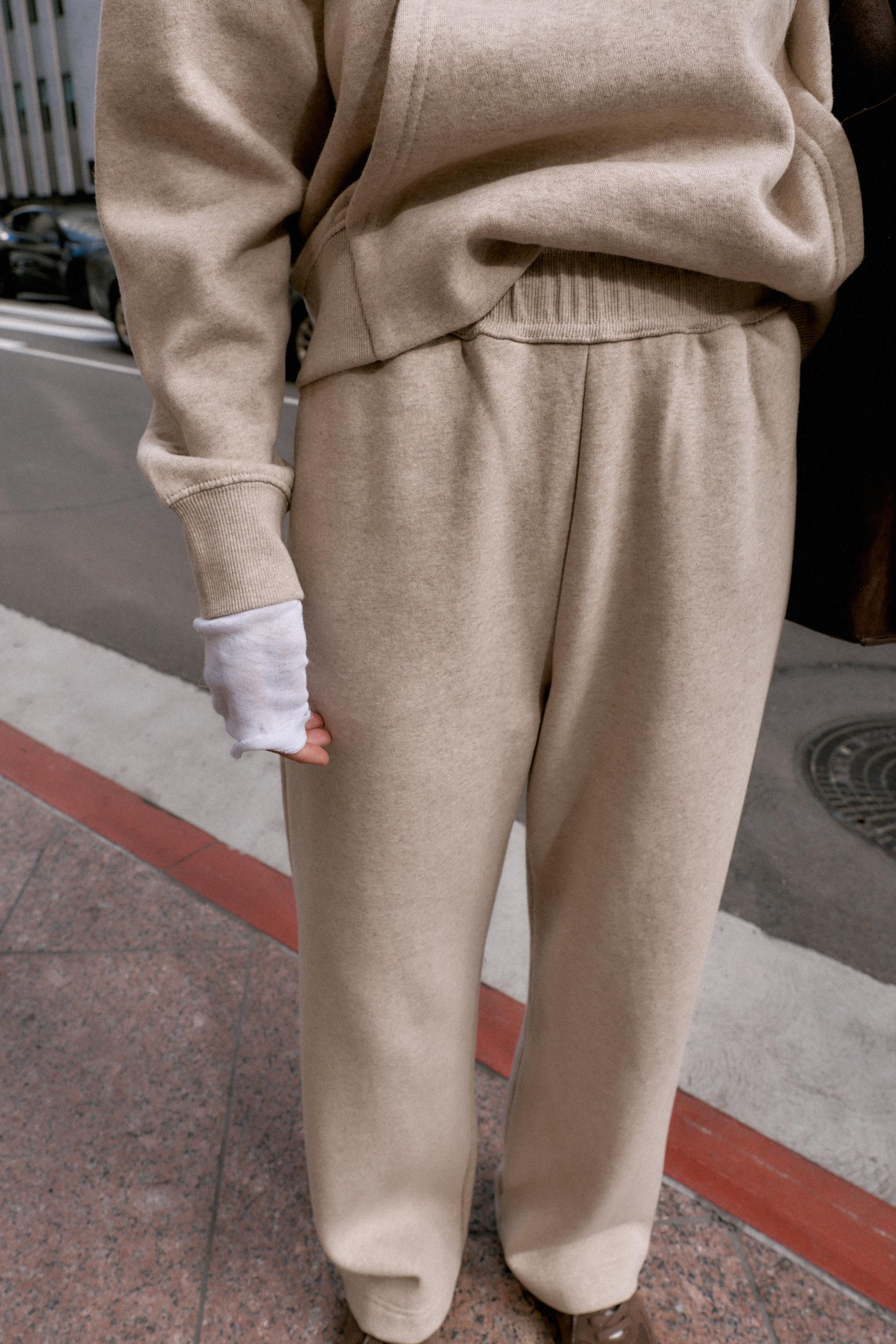 WIDE LEG FLEECE PANTS