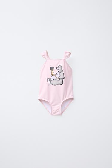 Zara 2-6 YEARS/ THE JUNGLE BOOK © DISNEY SWIMSUIT - Pastel pink