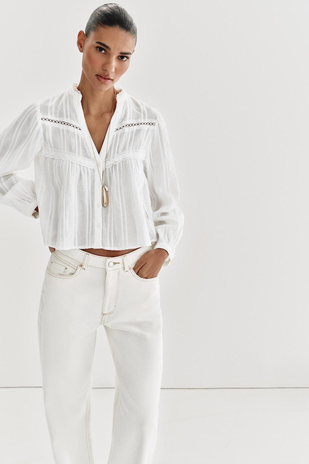 LACE TRIM SHIRT
