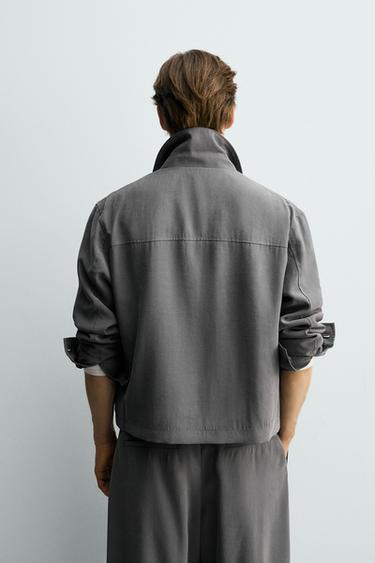 FLUID BOXY FIT OVERSHIRT - Taupe grey by Zara - Image 2
