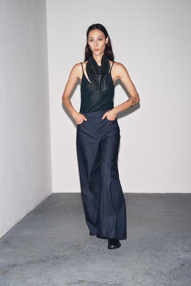ZW COLLECTION WIDE-LEG TROUSERS - Ink blue by Zara - Image 0