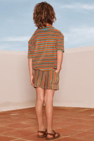 CHEMISE POLO EN TISSU ÉPONGE À RAYURES ÉDITION LIMITÉE - rayures de Zara - Image 4