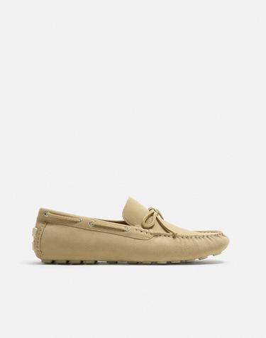 MOCASSINO IN PELLE CASUAL - Beige di Zara