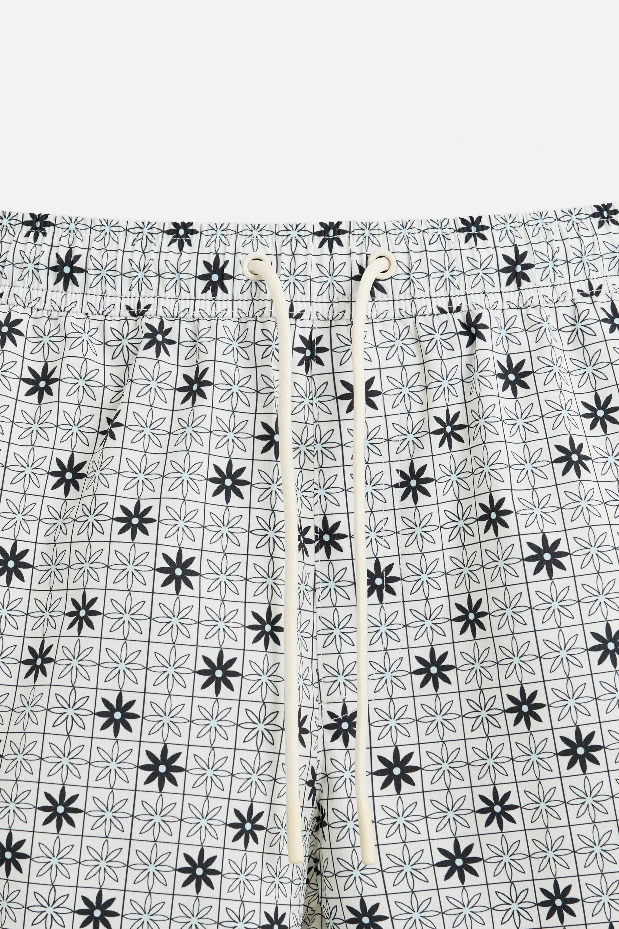GEOMETRIC PRINT MID-LENGTH SWIMSUIT