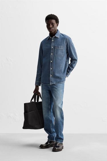 SLIM FIT FADED JEANS - Mid-blue by Zara