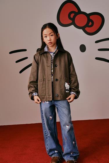 HELLO KITTY © SANRIO WAXED JACKET - mink brown by Zara