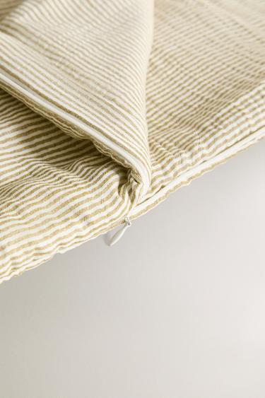 STRIPED MUSLIN CARRYCOT BABY WRAP - Green by Zara - Image 3