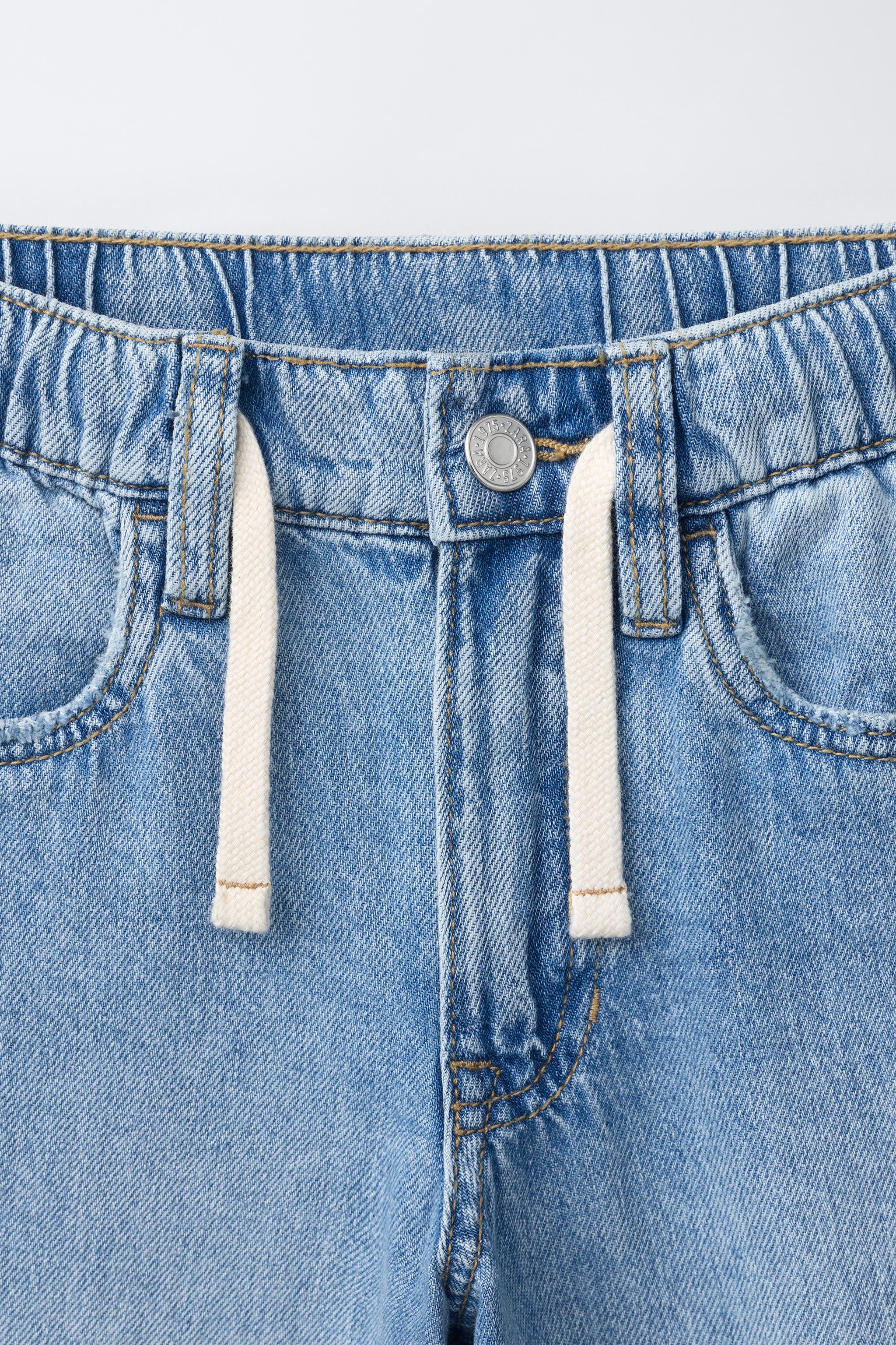 Детские джинсы Zara BAGGY BALLOON JEANS WITH DRAWSTRING — фото 3